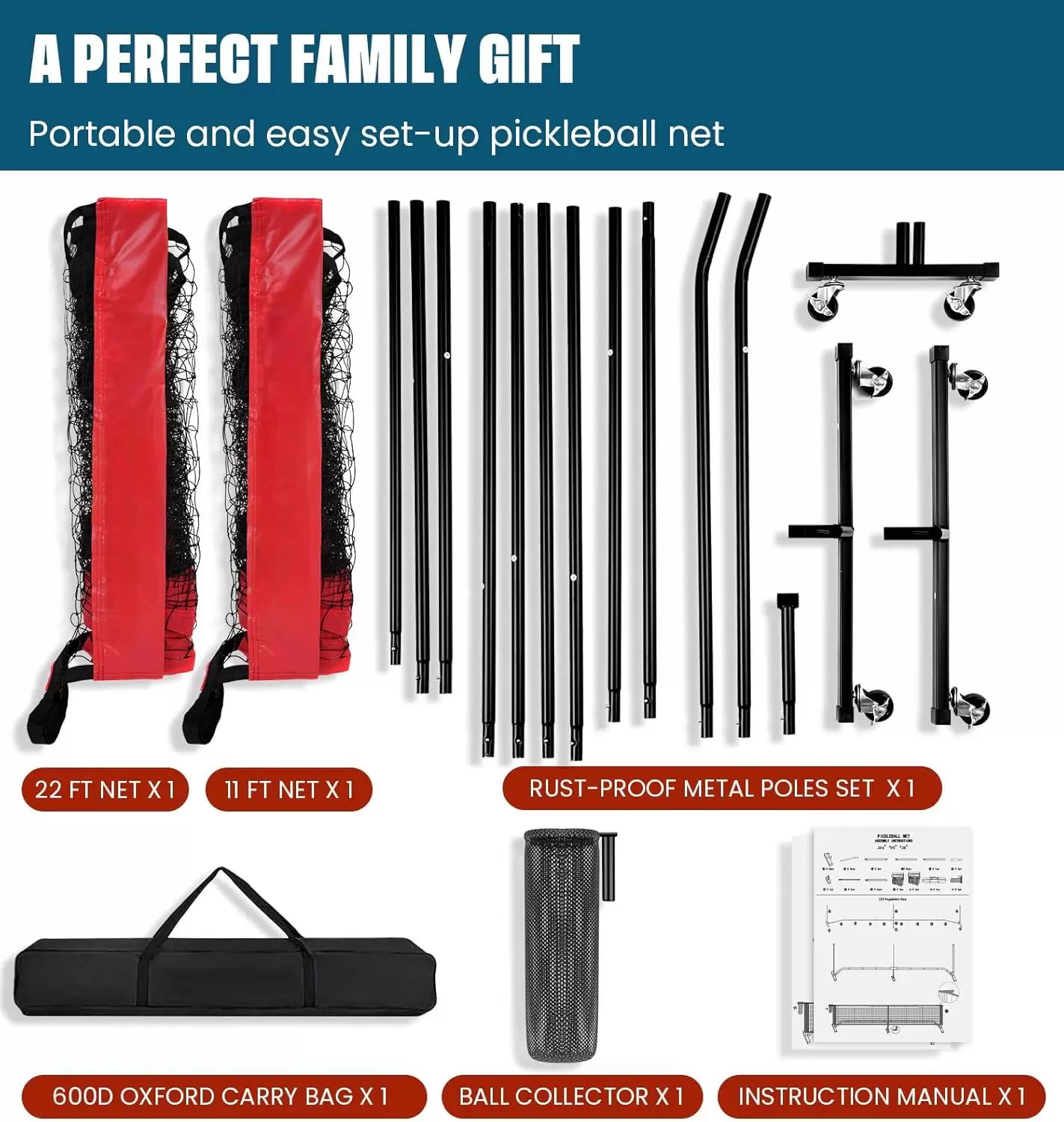 6,2 x 9,5 m pickleball-tr&auml;ningsn&auml;t