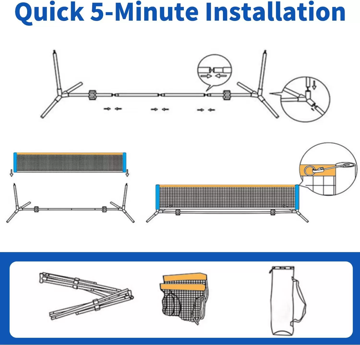 Hopf&auml;llbart mini-pickleballn&auml;t