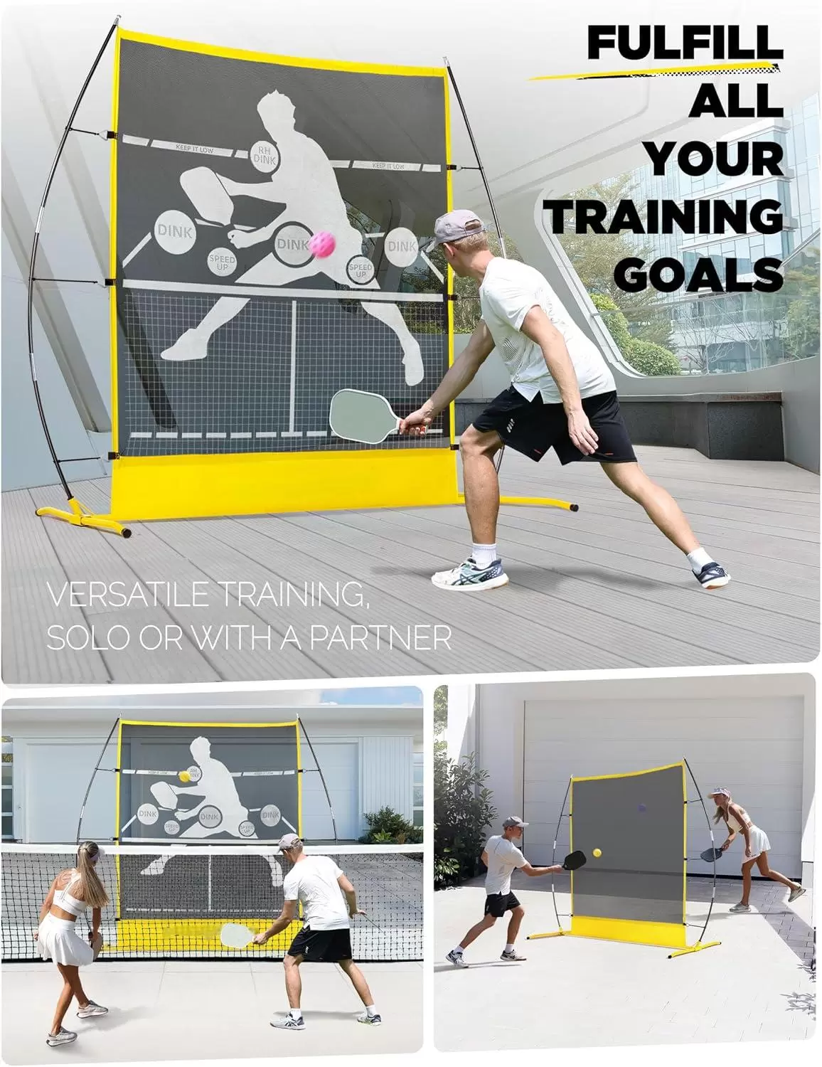 6*6FT 2-i-1 Pickleball Reboundern&auml;t