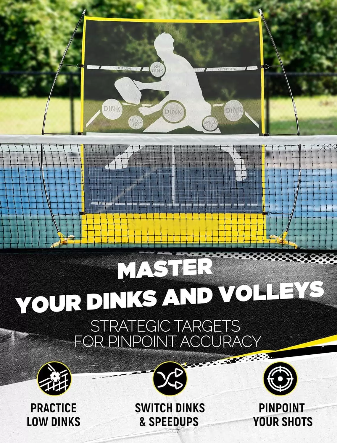6*6FT 2-i-1 Pickleball Reboundern&auml;t