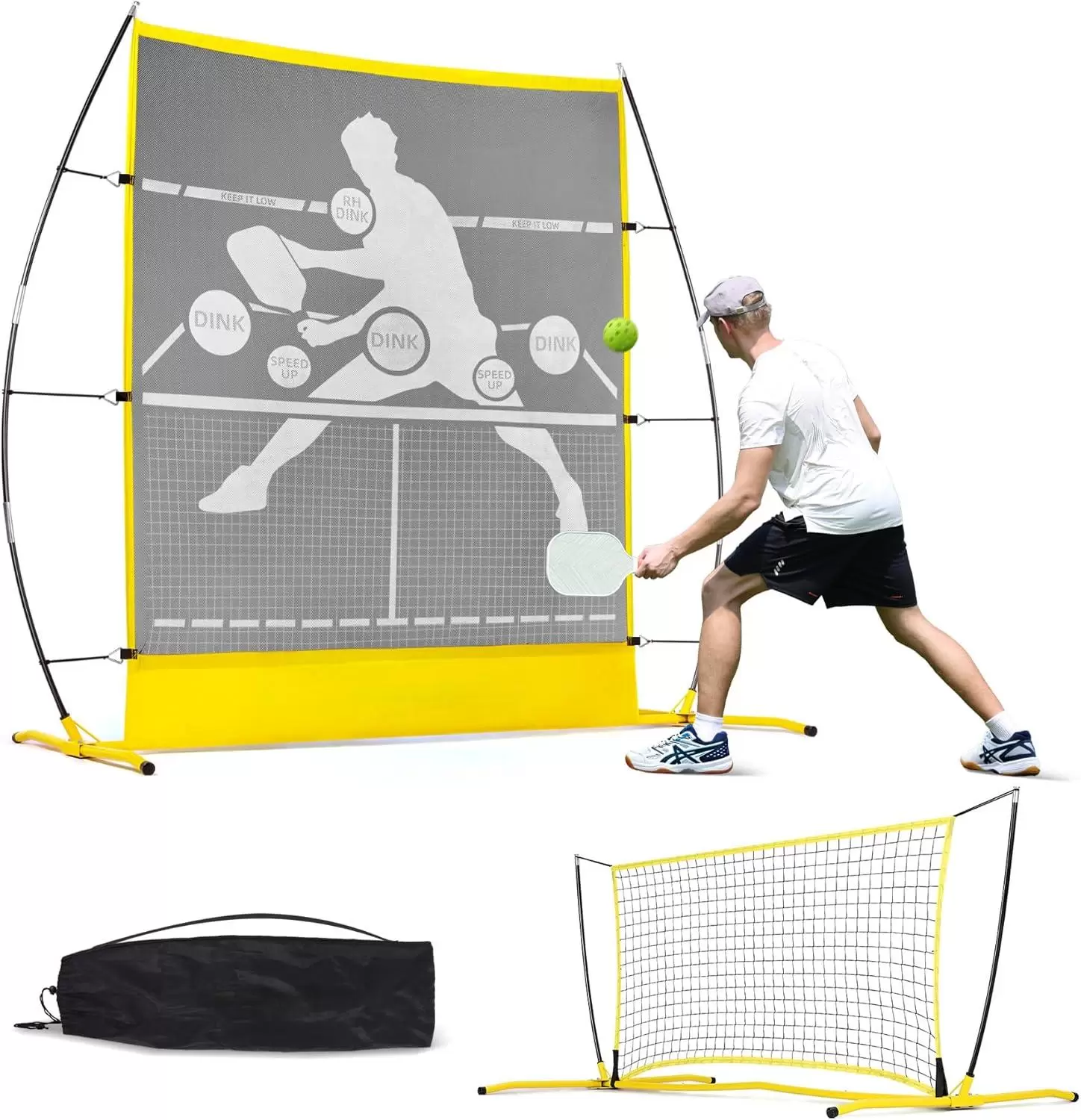 6*6FT 2-i-1 Pickleball Reboundern&auml;t