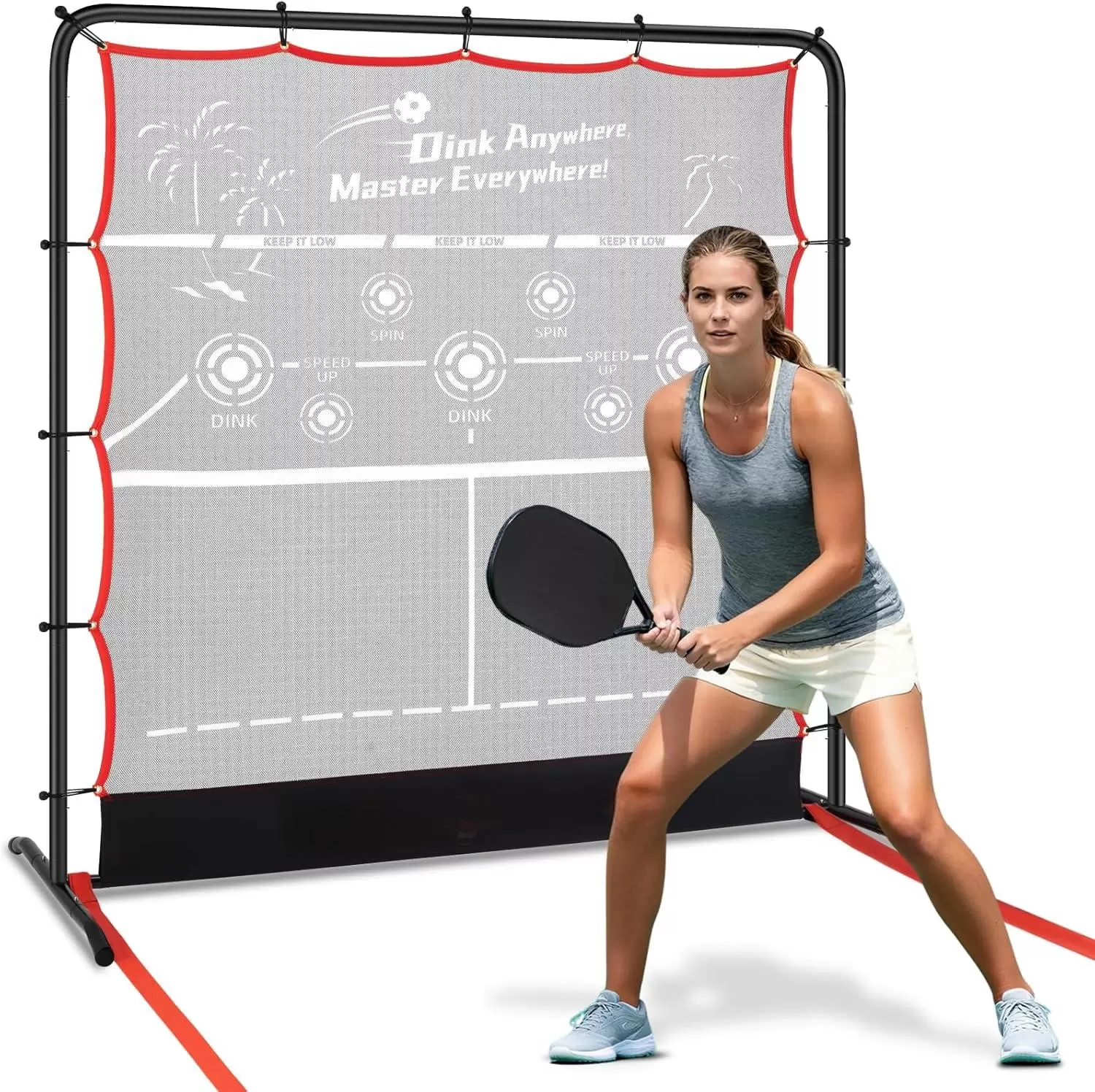 6*6ft 2-i-1 st&aring;lr&ouml;rspickleball &Iota;&Iota;