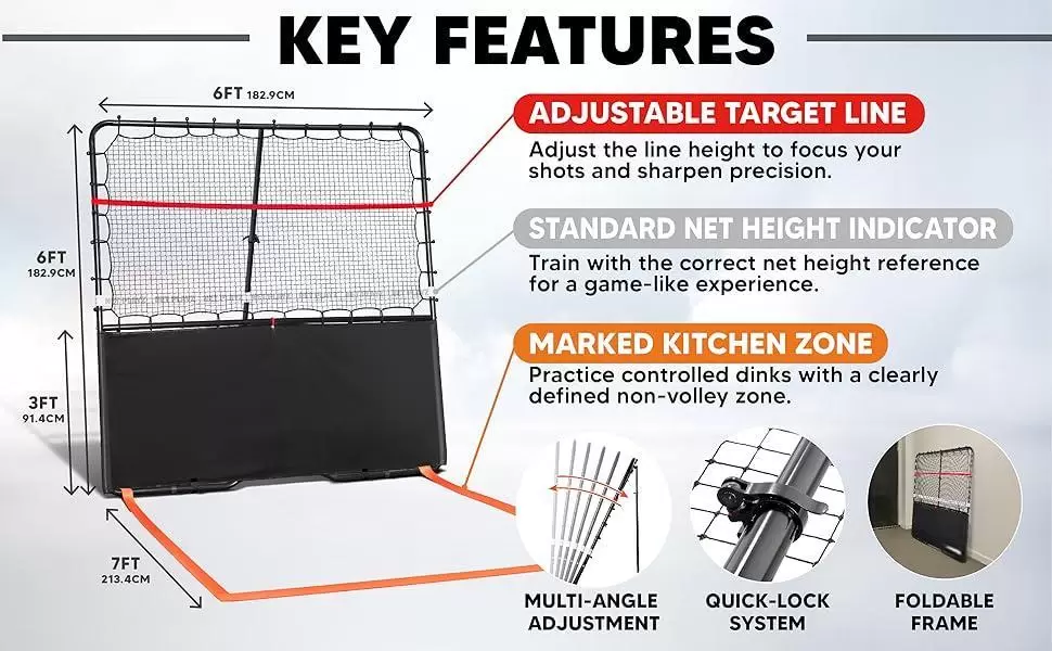 6*6ft 2-i-1 st&aring;lr&ouml;rspickleball III