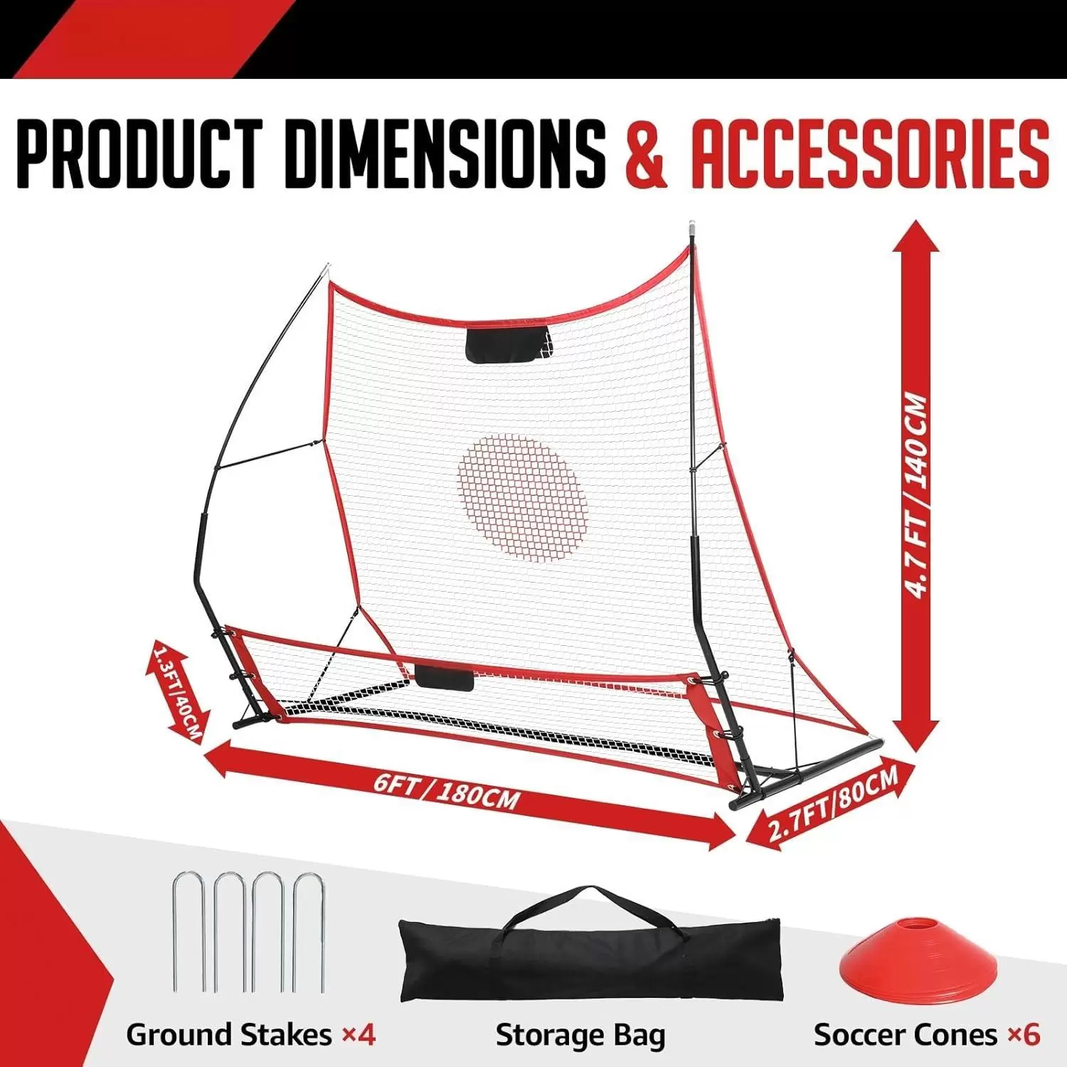 Dubbelsidigt fotbollsn&auml;t f&ouml;r h&ouml;ga och l&aring;ga returer