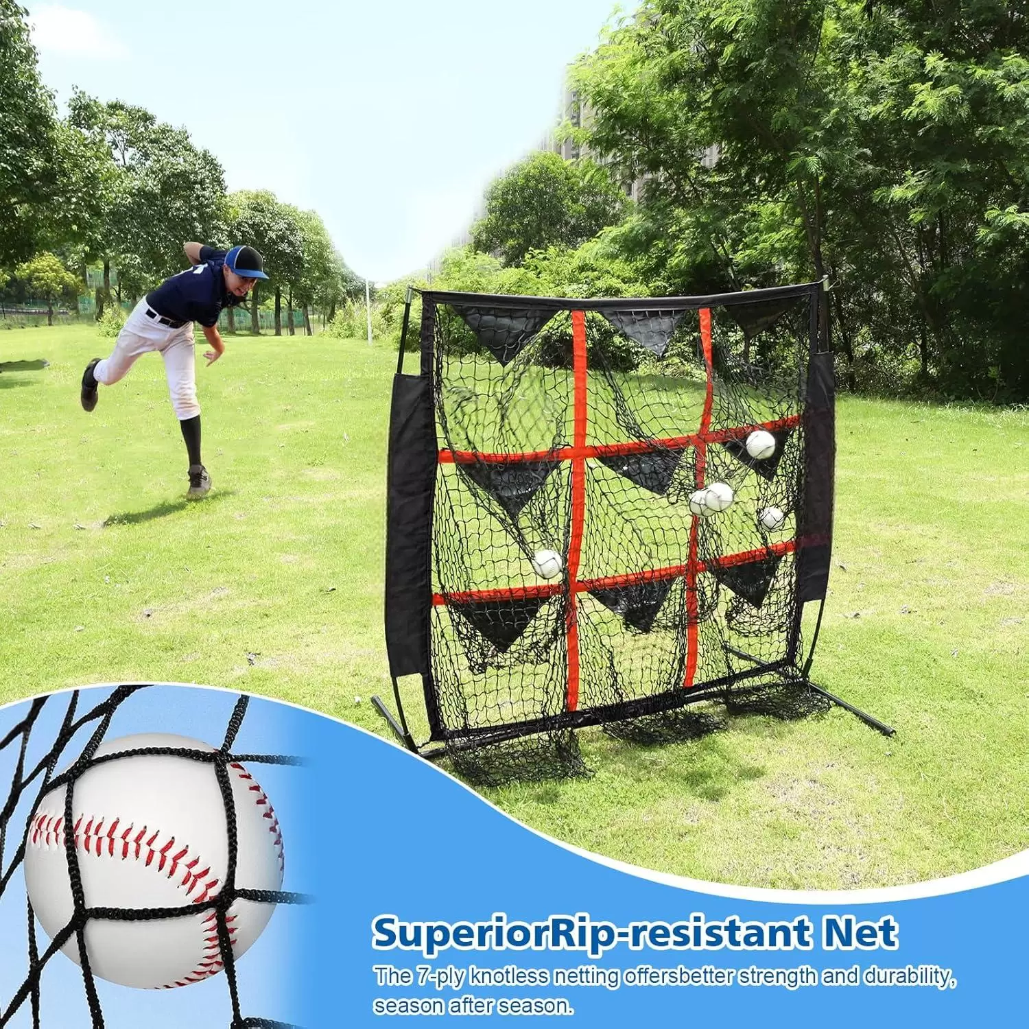 4x4ft 9-h&aring;ls basebolltr&auml;ningsn&auml;t