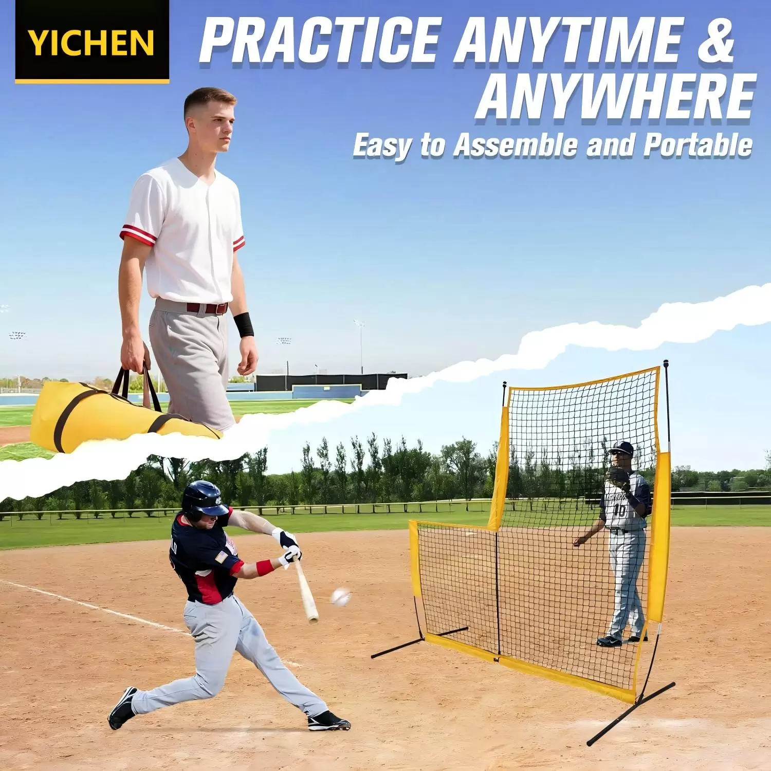 L-format basebolltr&auml;ningsn&auml;t