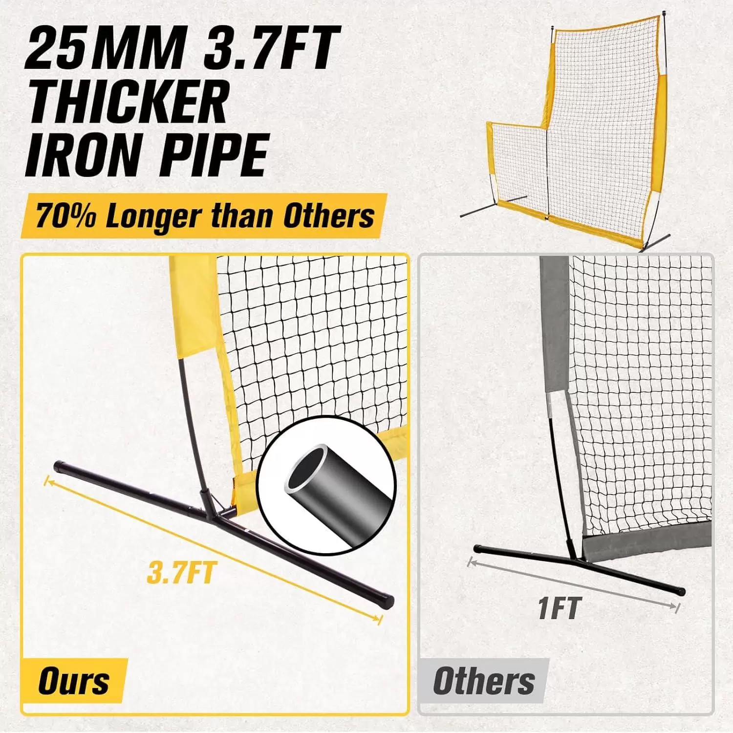 L-format basebolltr&auml;ningsn&auml;t