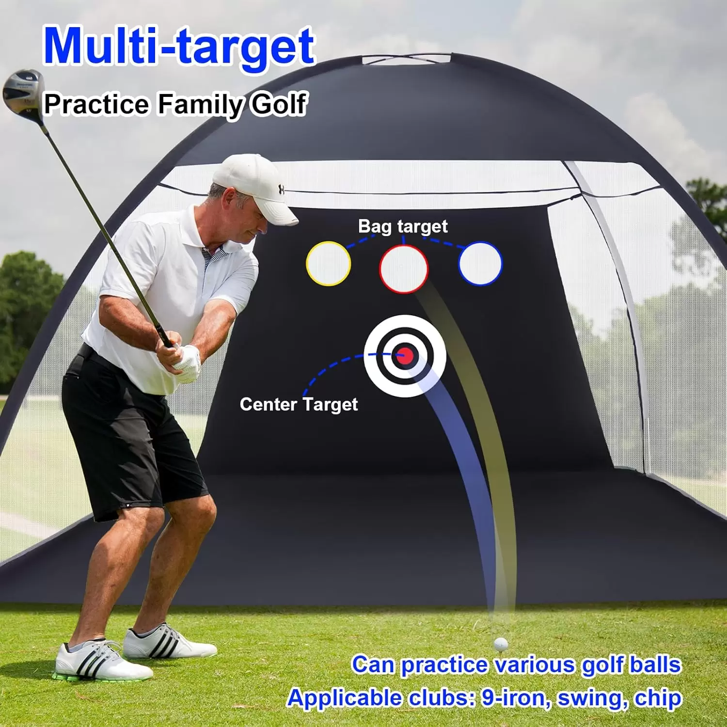 Golftr&auml;ningsn&auml;t i t&auml;ltstil &Iota;