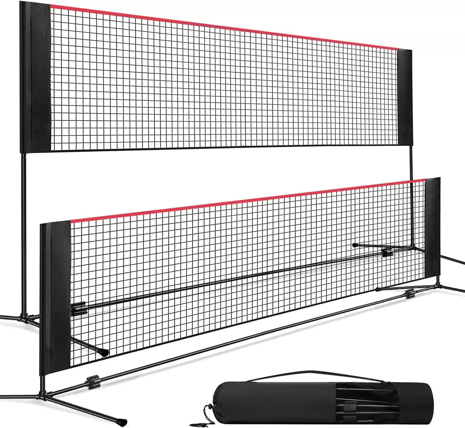 2-1 Hopf&auml;llbart och portabelt tr&auml;ningsn&auml;t f&ouml;r badminton och pickleball