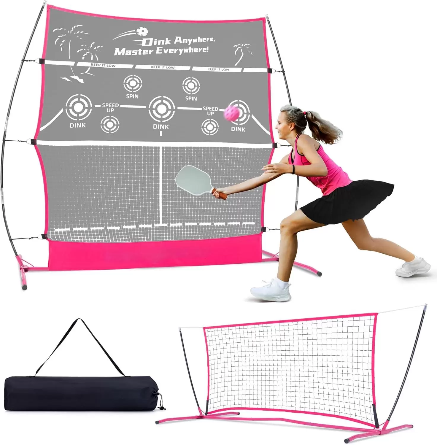 6*6FT 2-i-1 Pickleball Reboundern&auml;t